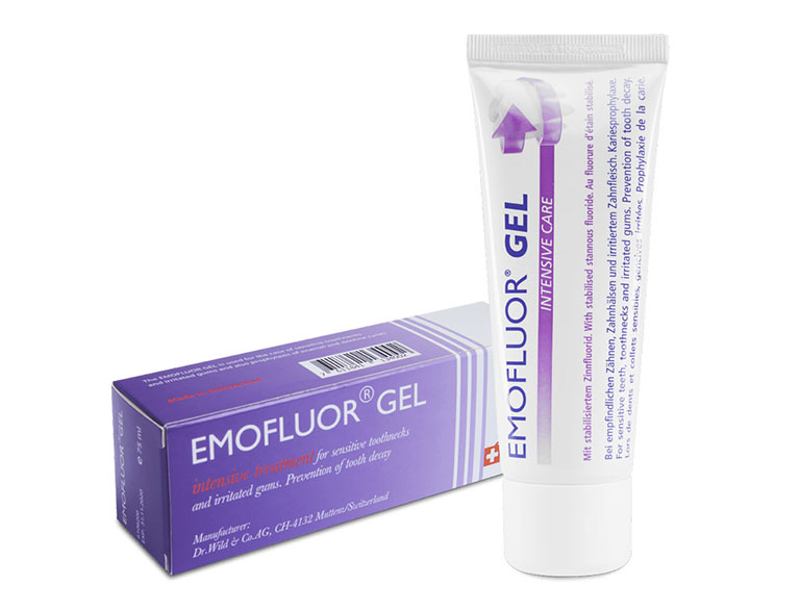 Emofluor Gel giúp giảm tình trạng sưng lợi nhanh chóng.