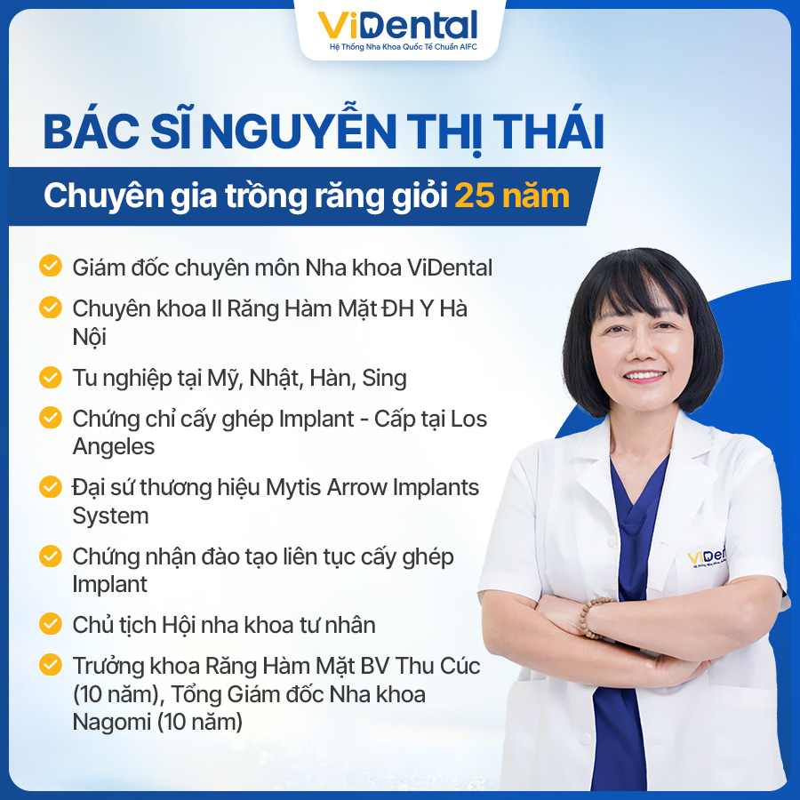 Bác sĩ CKII Nguyễn Thị THái ViDental