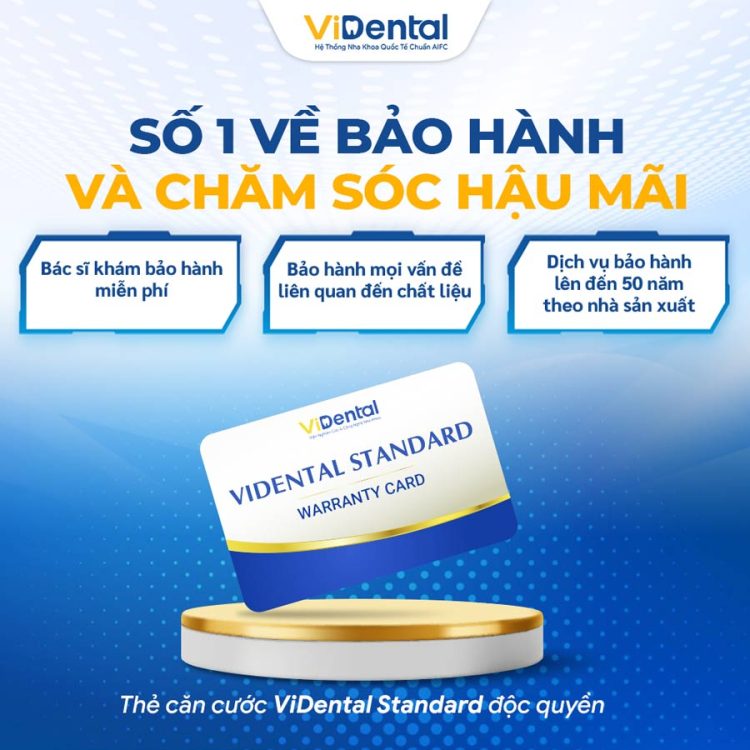 Thẻ  bảo hành ViDental Standard